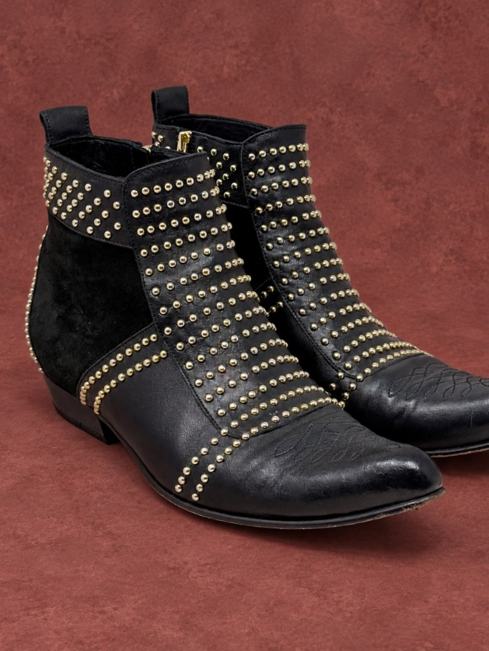 Anine Bing Charlie studded ankle boots, size 40